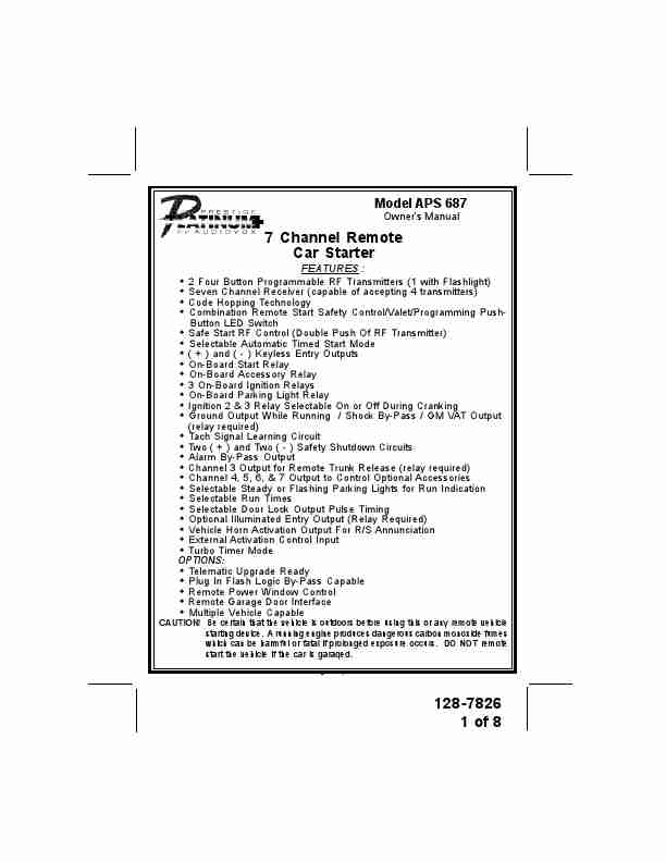 Audiovox Remote Starter APS 687-page_pdf
